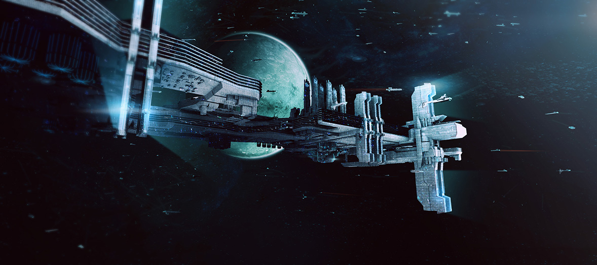 Keywords: concept space spaceship sci-fi science fiction art scene environm...